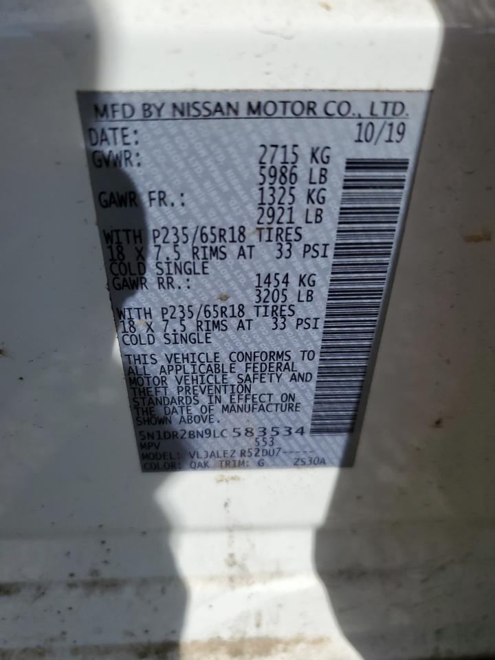 Photo 13 VIN: 5N1DR2BN9LC583534 - NISSAN PATHFINDER 