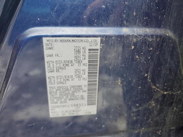 Photo 11 VIN: 5N1DR2CM2LC598351 - NISSAN PATHFINDER 