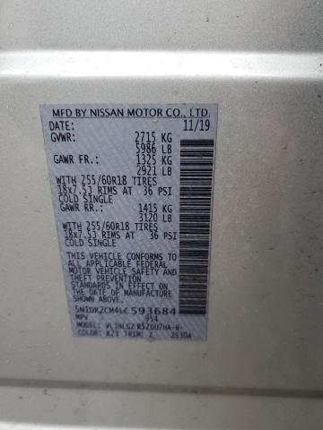 Photo 12 VIN: 5N1DR2CM4LC593684 - NISSAN PATHFINDER 