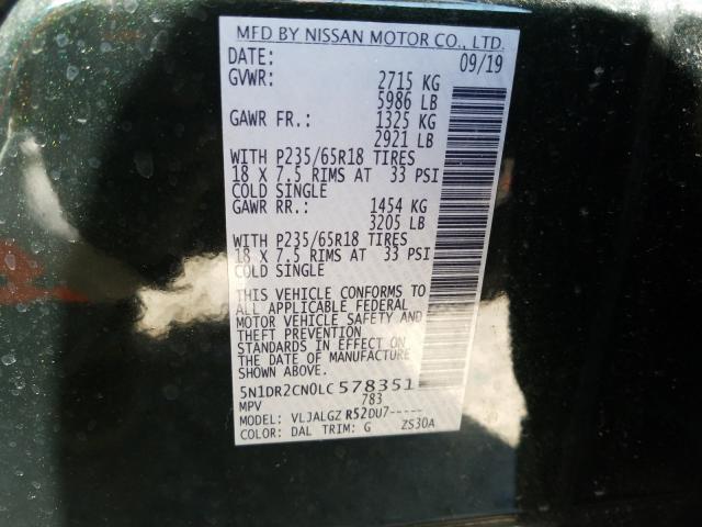 Photo 9 VIN: 5N1DR2CN0LC578351 - NISSAN PATHFINDER 