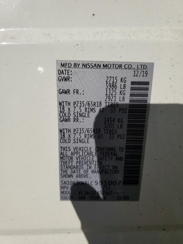 Photo 13 VIN: 5N1DR2CN4LC595007 - NISSAN PATHFINDER 