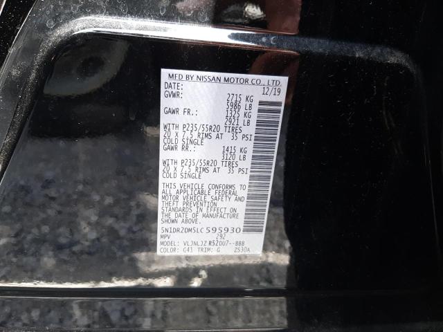 Photo 9 VIN: 5N1DR2DM5LC595930 - NISSAN PATHFINDER 