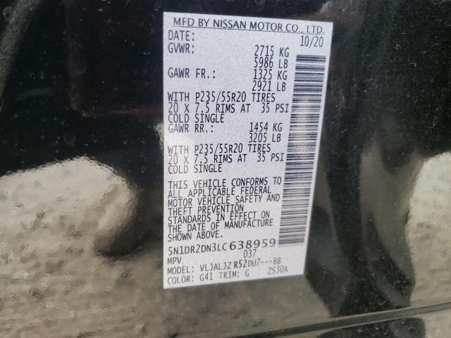 Photo 12 VIN: 5N1DR2DN3LC638959 - NISSAN PATHFINDER 