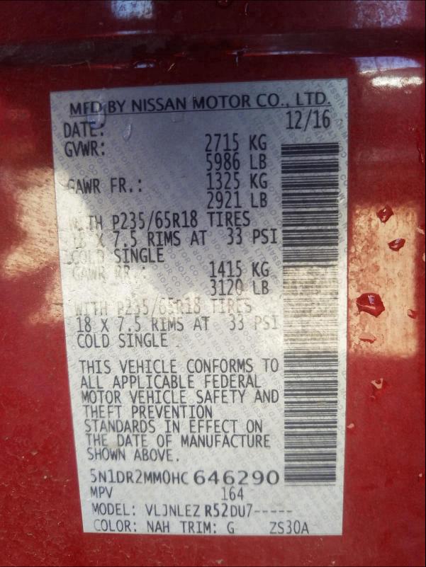 Photo 9 VIN: 5N1DR2MM0HC646290 - NISSAN PATHFINDER 