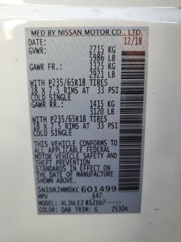 Photo 9 VIN: 5N1DR2MM0KC601499 - NISSAN PATHFINDER 