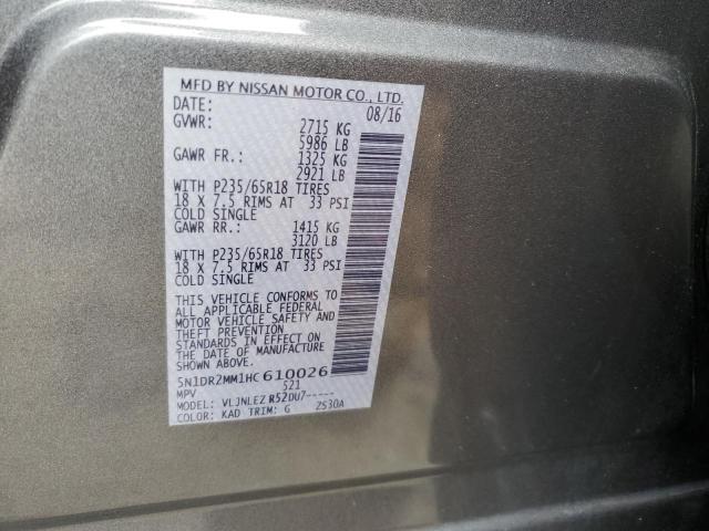 Photo 12 VIN: 5N1DR2MM1HC610026 - NISSAN PATHFINDER 