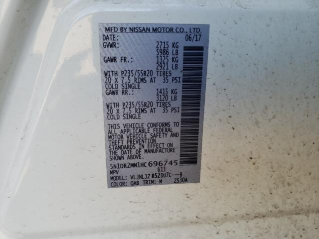 Photo 9 VIN: 5N1DR2MM1HC696745 - NISSAN PATHFINDER 