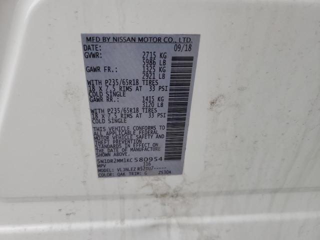 Photo 13 VIN: 5N1DR2MM1KC580954 - NISSAN PATHFINDER 