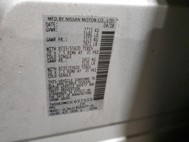 Photo 12 VIN: 5N1DR2MM2JC657555 - NISSAN PATHFINDER 