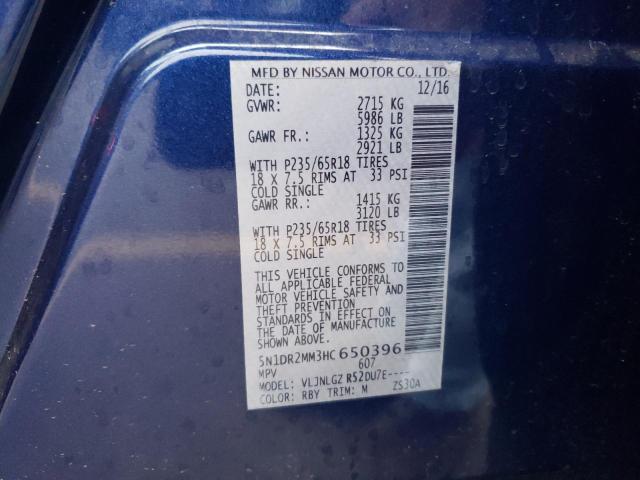 Photo 11 VIN: 5N1DR2MM3HC650396 - NISSAN PATHFINDER 