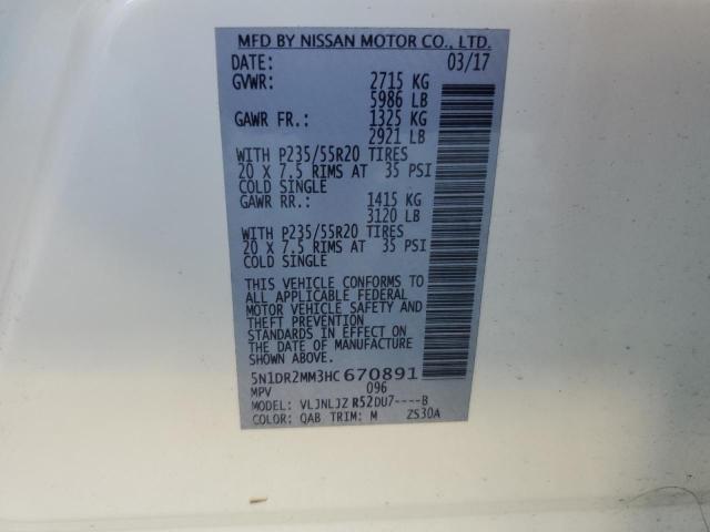 Photo 12 VIN: 5N1DR2MM3HC670891 - NISSAN PATHFINDER 