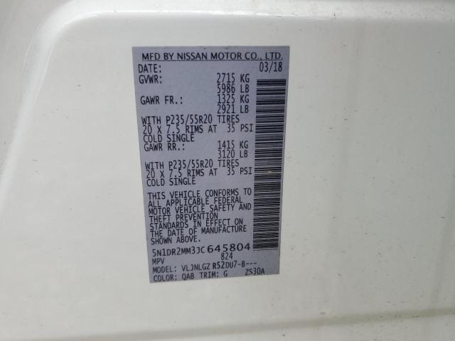 Photo 12 VIN: 5N1DR2MM3JC645804 - NISSAN PATHFINDER 