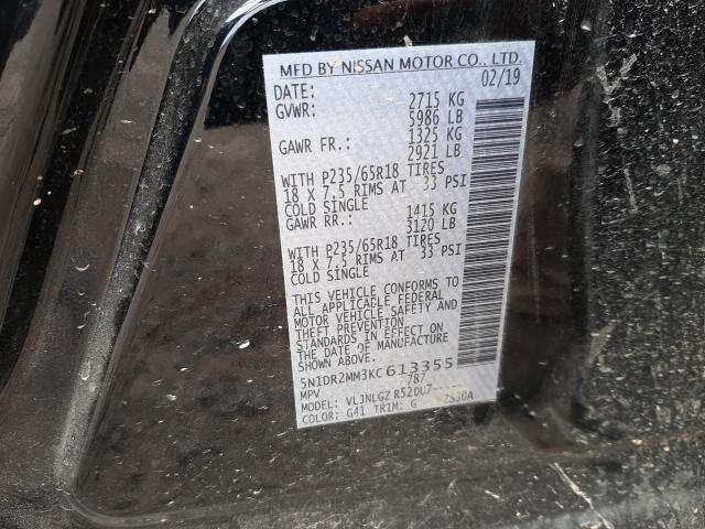 Photo 9 VIN: 5N1DR2MM3KC613355 - NISSAN PATHFINDER 