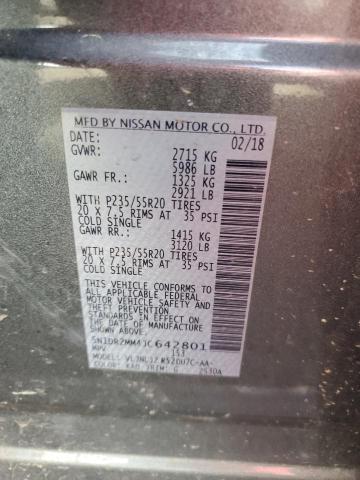 Photo 12 VIN: 5N1DR2MM4JC642801 - NISSAN PATHFINDER 