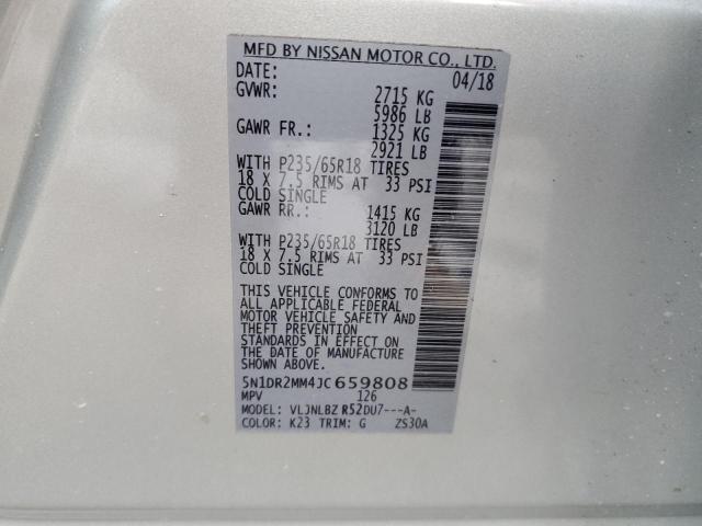 Photo 11 VIN: 5N1DR2MM4JC659808 - NISSAN PATHFINDER 