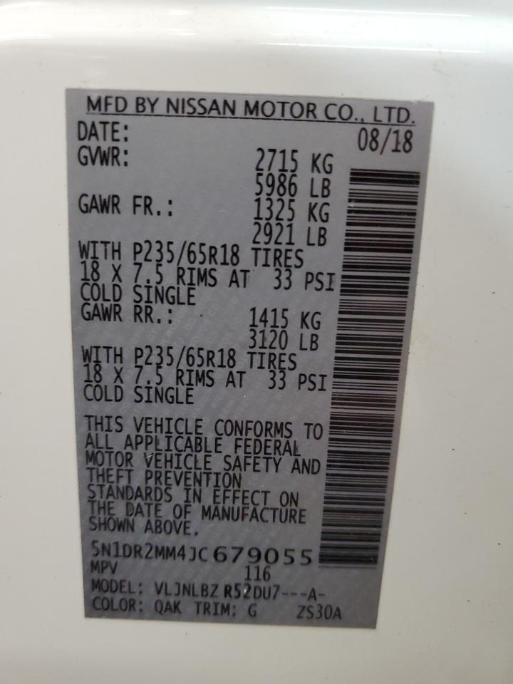 Photo 11 VIN: 5N1DR2MM4JC679055 - NISSAN PATHFINDER 