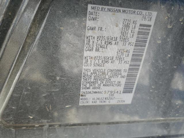 Photo 12 VIN: 5N1DR2MM4KC579541 - NISSAN PATHFINDER 