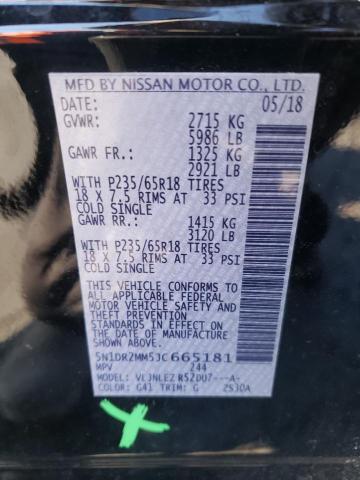 Photo 9 VIN: 5N1DR2MM5JC665181 - NISSAN PATHFINDER 