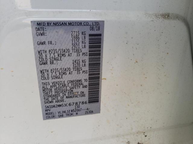 Photo 12 VIN: 5N1DR2MM5JC678786 - NISSAN PATHFINDER 