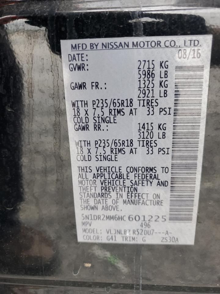 Photo 12 VIN: 5N1DR2MM6HC601225 - NISSAN PATHFINDER 