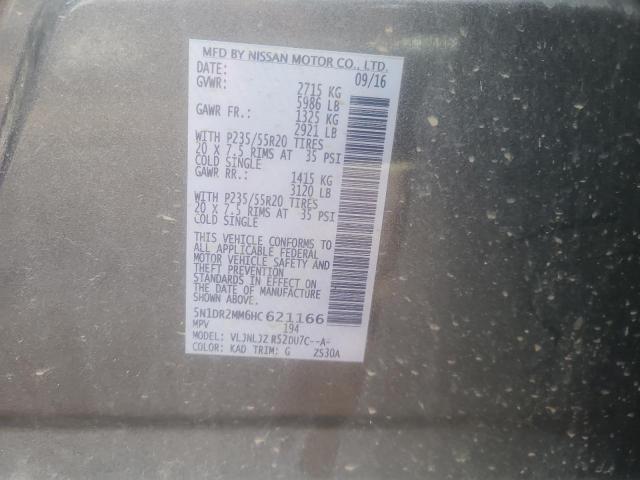 Photo 12 VIN: 5N1DR2MM6HC621166 - NISSAN PATHFINDER 