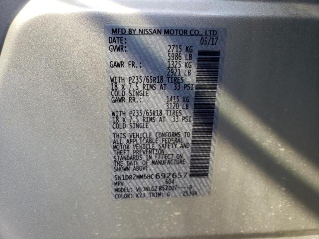 Photo 12 VIN: 5N1DR2MM6HC692657 - NISSAN PATHFINDER 