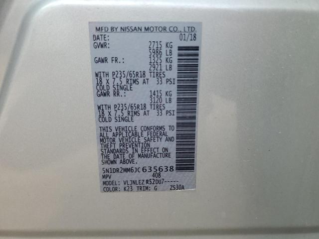 Photo 12 VIN: 5N1DR2MM6JC635638 - NISSAN PATHFINDER 