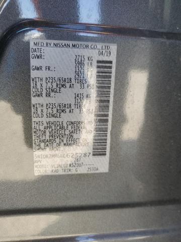 Photo 12 VIN: 5N1DR2MM6KC625287 - NISSAN PATHFINDER 