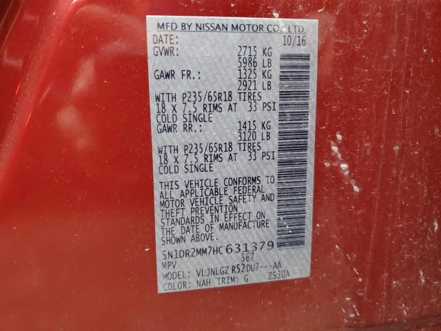 Photo 12 VIN: 5N1DR2MM7HC631379 - NISSAN PATHFINDER 