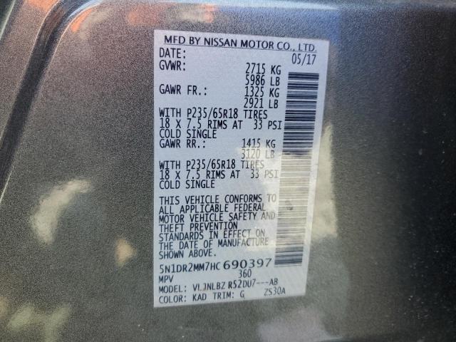 Photo 12 VIN: 5N1DR2MM7HC690397 - NISSAN PATHFINDER 