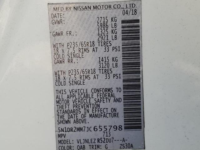 Photo 12 VIN: 5N1DR2MM7JC655798 - NISSAN PATHFINDER 