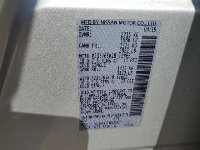 Photo 12 VIN: 5N1DR2MM7KC629073 - NISSAN PATHFINDER 