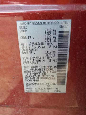 Photo 12 VIN: 5N1DR2MM8HC694586 - NISSAN PATHFINDER 