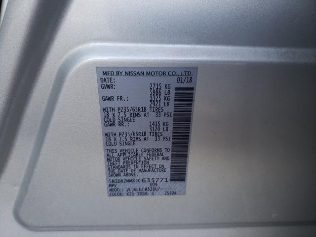 Photo 9 VIN: 5N1DR2MM8JC635771 - NISSAN PATHFINDER 