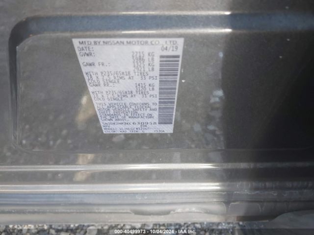 Photo 8 VIN: 5N1DR2MM8KC630958 - NISSAN PATHFINDER 