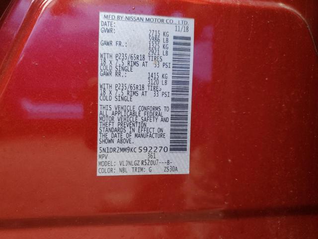 Photo 11 VIN: 5N1DR2MM9KC592270 - NISSAN PATHFINDER 