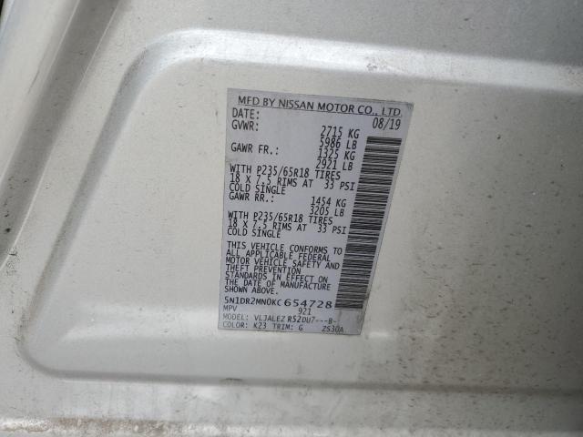 Photo 12 VIN: 5N1DR2MN0KC654728 - NISSAN PATHFINDER 