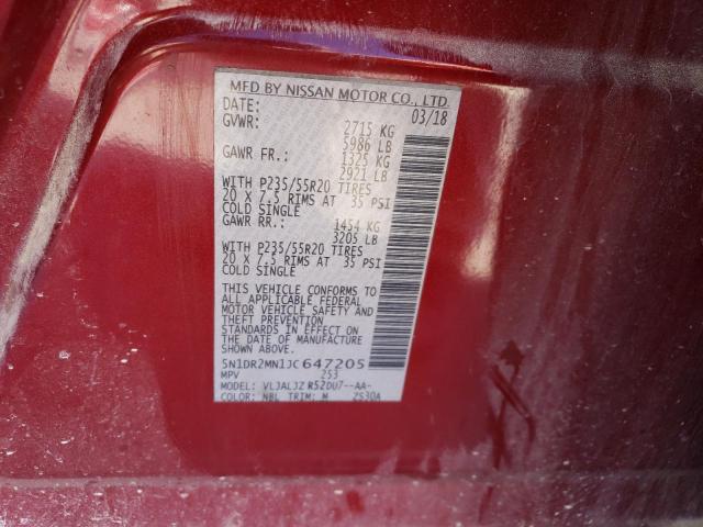 Photo 13 VIN: 5N1DR2MN1JC647205 - NISSAN PATHFINDER 