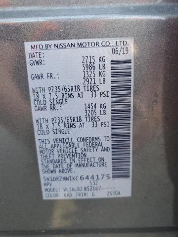 Photo 12 VIN: 5N1DR2MN1KC644175 - NISSAN PATHFINDER 