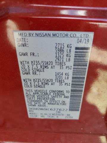 Photo 12 VIN: 5N1DR2MN3KC627622 - NISSAN PATHFINDER 