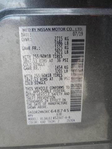 Photo 13 VIN: 5N1DR2MN3KC648745 - NISSAN PATHFINDER 