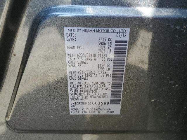 Photo 13 VIN: 5N1DR2MN4JC663589 - NISSAN PATHFINDER 