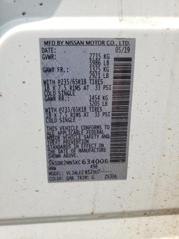 Photo 11 VIN: 5N1DR2MN5KC634006 - NISSAN PATHFINDER 