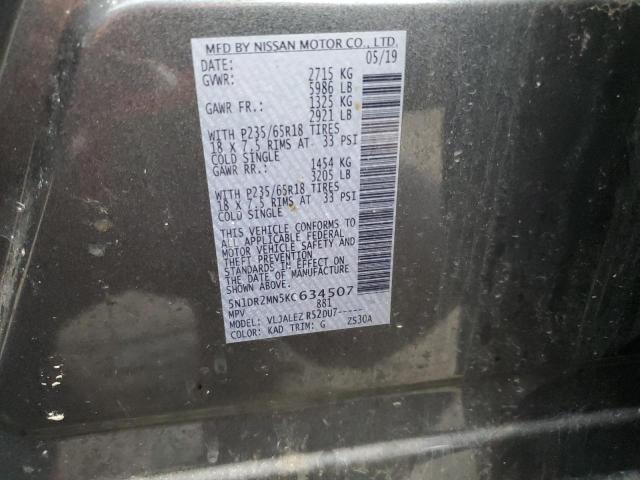 Photo 11 VIN: 5N1DR2MN5KC634507 - NISSAN PATHFINDER 