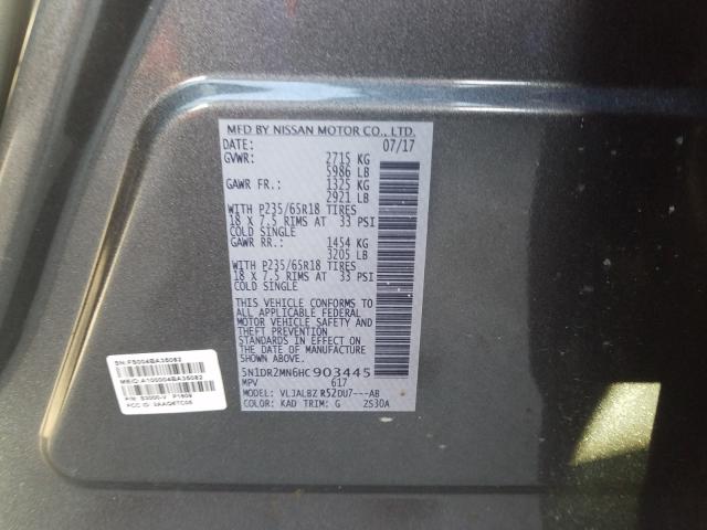 Photo 9 VIN: 5N1DR2MN6HC903445 - NISSAN PATHFINDER 