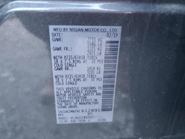 Photo 13 VIN: 5N1DR2MN7KC612895 - NISSAN PATHFINDER 