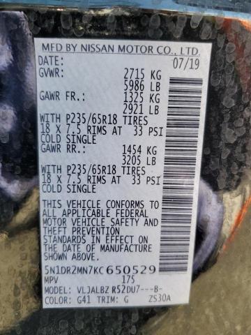 Photo 12 VIN: 5N1DR2MN7KC650529 - NISSAN PATHFINDER 