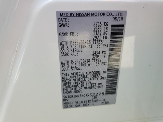 Photo 11 VIN: 5N1DR2MN7KC652278 - NISSAN PATHFINDER 