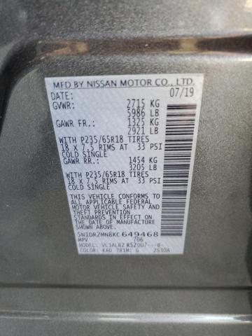 Photo 11 VIN: 5N1DR2MN8KC649468 - NISSAN PATHFINDER 