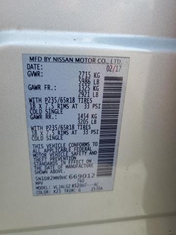 Photo 12 VIN: 5N1DR2MN9HC669012 - NISSAN PATHFINDER 